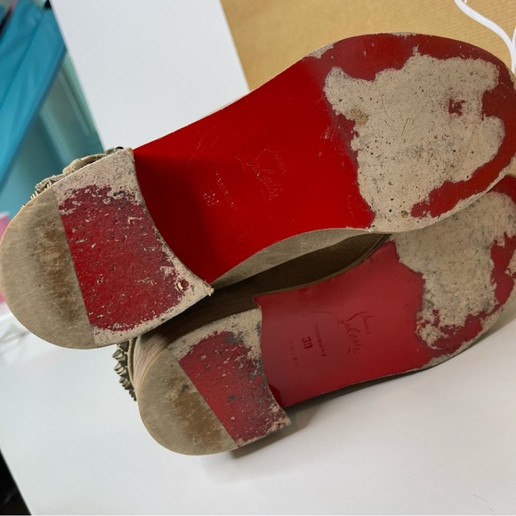 CHRISTIAN LOUBOUTIN Spiked Boots “Flat crosta” - Picture 5 of 13